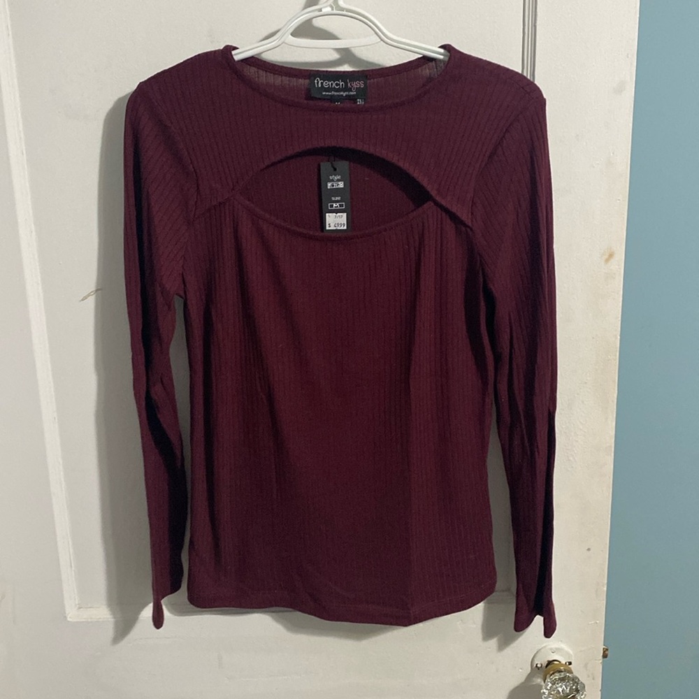 Burgundy shirt